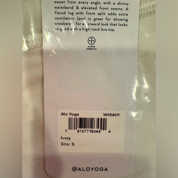 Alo Airbrush High-Waist Flutter Leggings Ivory S NWT - Picture 6 of 6